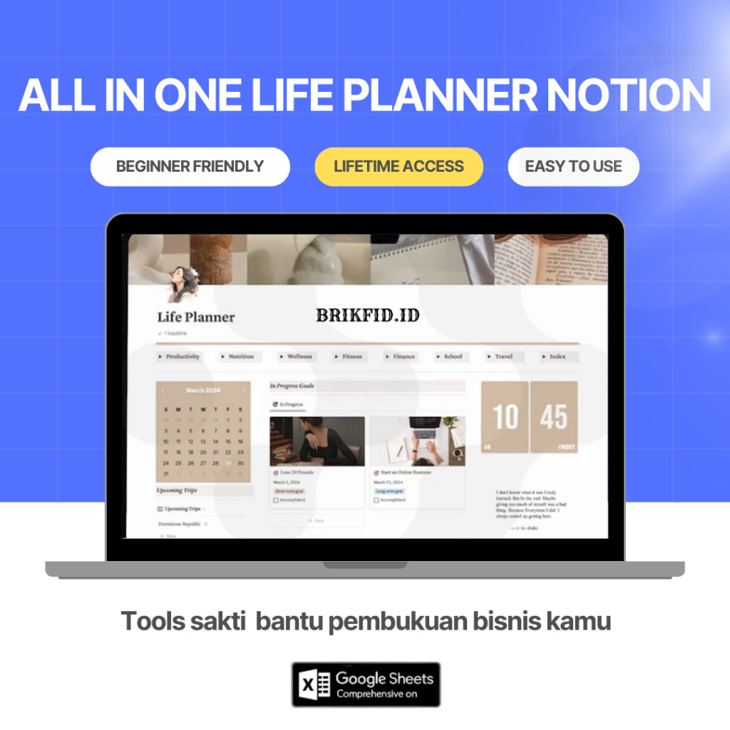 Jual LifeTime Notion Template All in One Life Planner Dashboard - ADHD ...