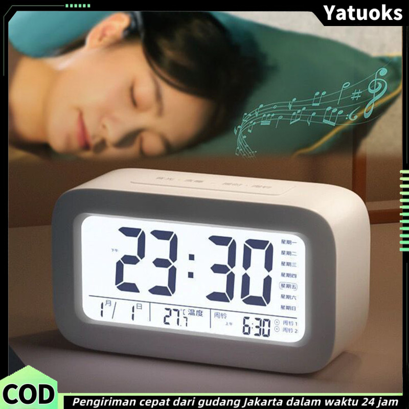Jual Jam Digital Cerdas / Jam Meja Digital / Jam Layar Kristal Cair ...
