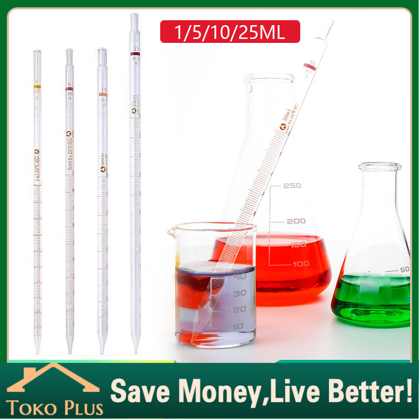 Jual Pipet Ukur 1ml 5ml 10ml 25ml Pyrex KACA PIPETTE UKUR KACA | Shopee ...
