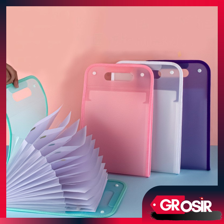 Jual Grosir - S6484 Tas File Handle Warna Transparan / Tas File 13 ...