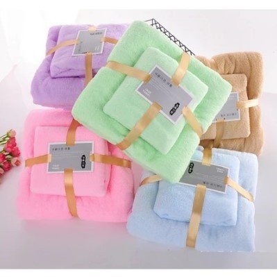 Jual *AJ Handuk Set 2IN1 Handuk Mandi Dan Wajah / Handuk Kain Bulu ...