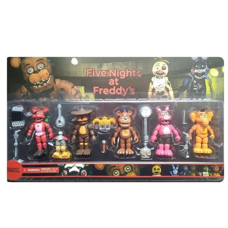 Jual FNAF Figures Freddy Bonnie Foxy Chica Fazbear Bear Action Figure ...