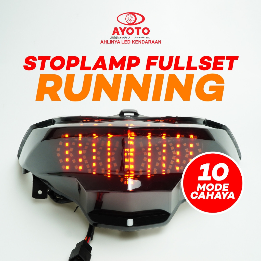 Jual STOPLAMP FULL SET RUNNING LED STANDY 10 MODE MODE LAMPU SEIN ...