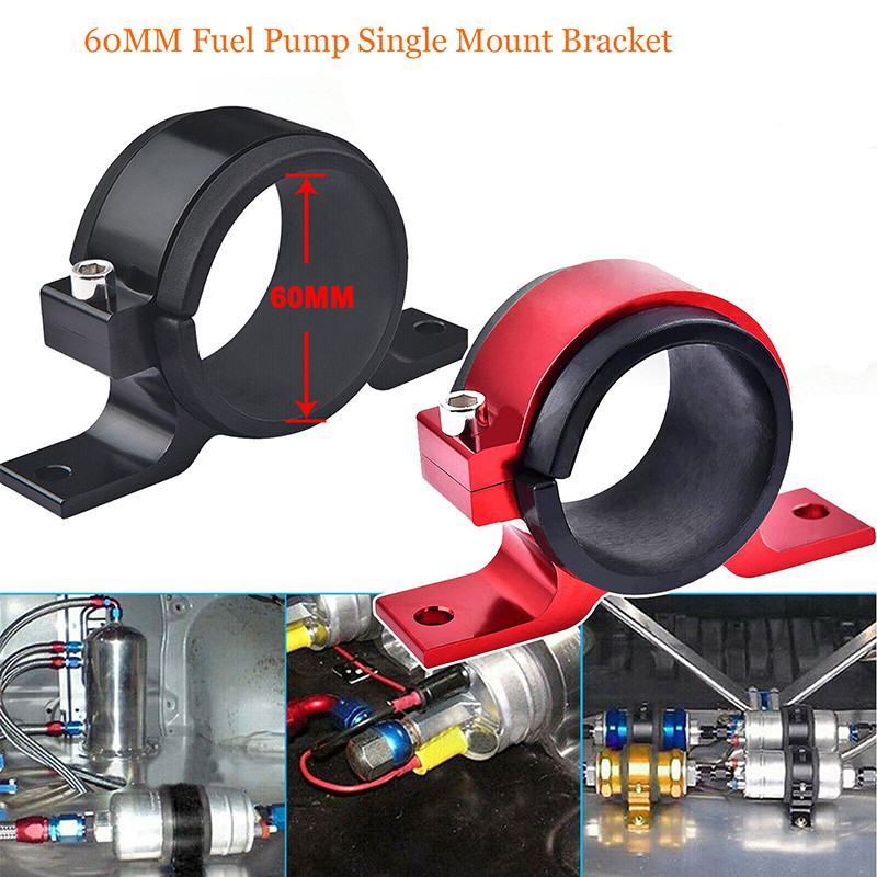 SILVER 60mm Fuel Pump Filter Bracket Mounting Clamp Cradle For Bosch 044 Pump EB