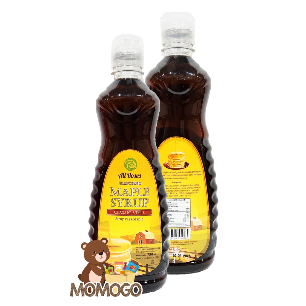 Jual ALL ROSES MAPLE SYRUP CLASSIC STYLE 750ML | Shopee Indonesia