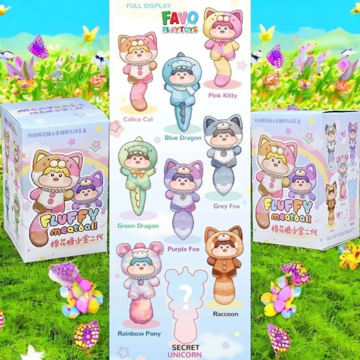 Jual Fluffy Meatball Version 2 Plush Pendant Keychain Dolls Series 2 ...