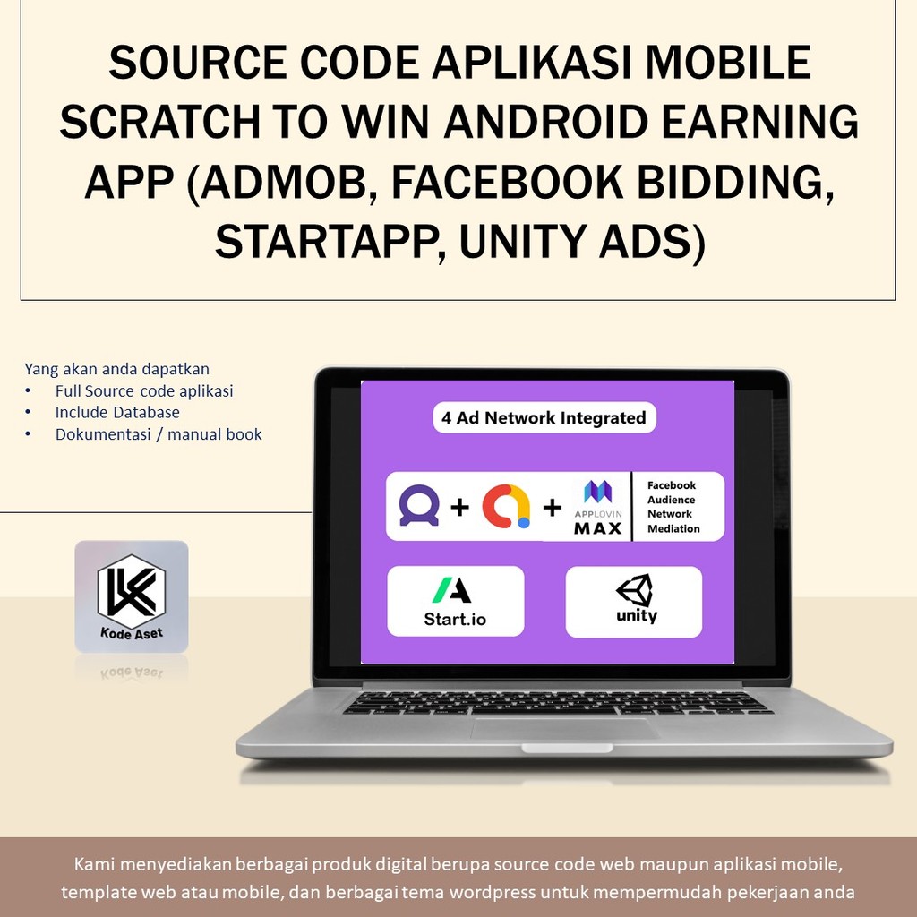 Jual SOURCE CODE APLIKASI MOBILE SCRATCH TO WIN ANDROID EARNING APP ...