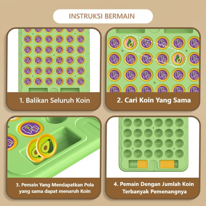 Jual BabyToys Mainan Puzzle Anak Edukasi Papan Game Flip Chess Edukatif ...
