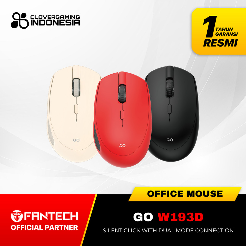 Jual Fantech W193D W-193D GO Wireless Office Mouse Silent Click Dual ...