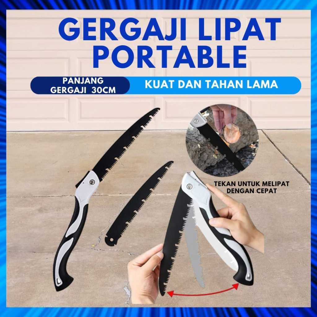 GERGAJI KAYU LIPAT PERKAKAS TUKANG / GERGAJI SAKU PRAKTIS RINGAN DAN MUDAH DIBAWA/ Gergaji Lipat Portable Potong Pohon Kayu | AutoStock