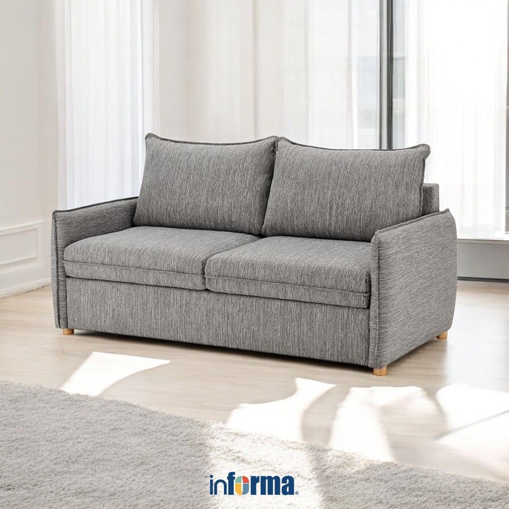 Jual Informa Marvel Sofa Bed Fabric - Abu-Abu Tempat Duduk Multifungsi ...