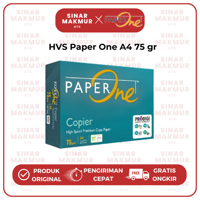 Jual Kertas HVS/Kertas Print/Photocopy Paper A4 75 Gr Paper One (Rim ...