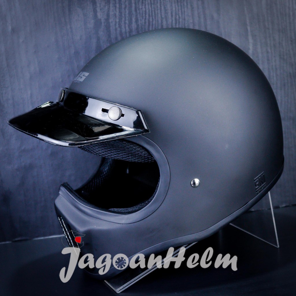 Jual HELM JS RETRO CAKIL | SOLID | CLASSIC FULLFACE | Shopee Indonesia