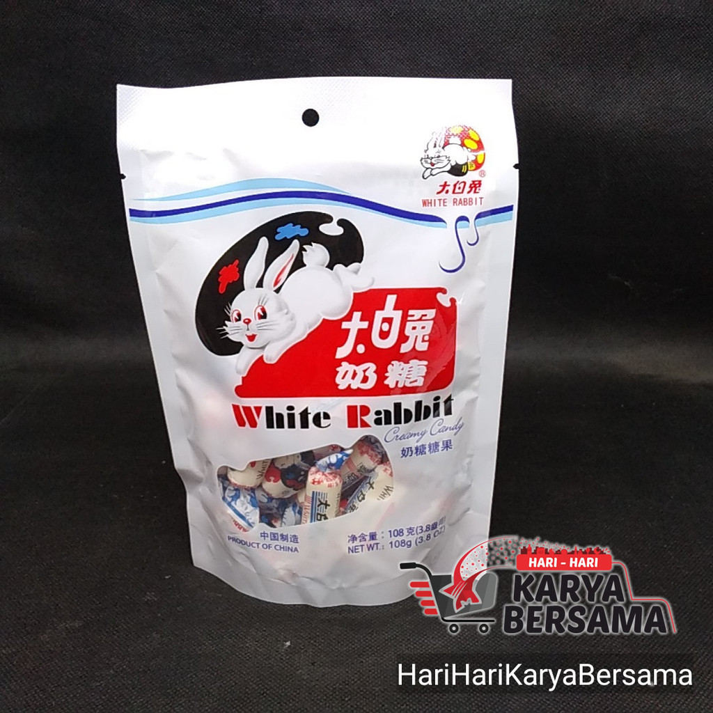 Jual MAKANAN RINGAN PERMEN WHITE RABBIT CREAMY CANDY POUCH MILK 108GR ...