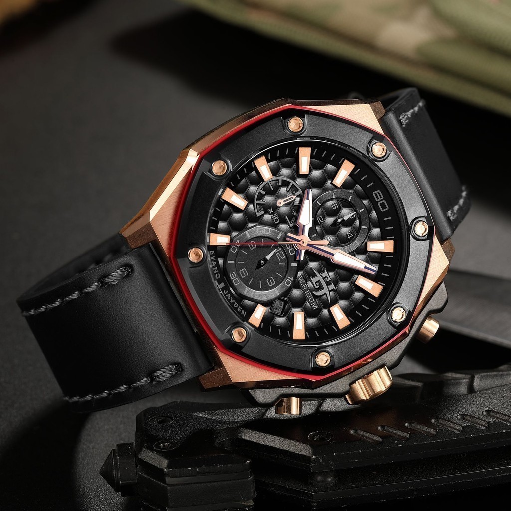 Jual [ PROMO SAAT LIVE ] Evans Jayden Jam Tangan Pria 9586 Kulit
