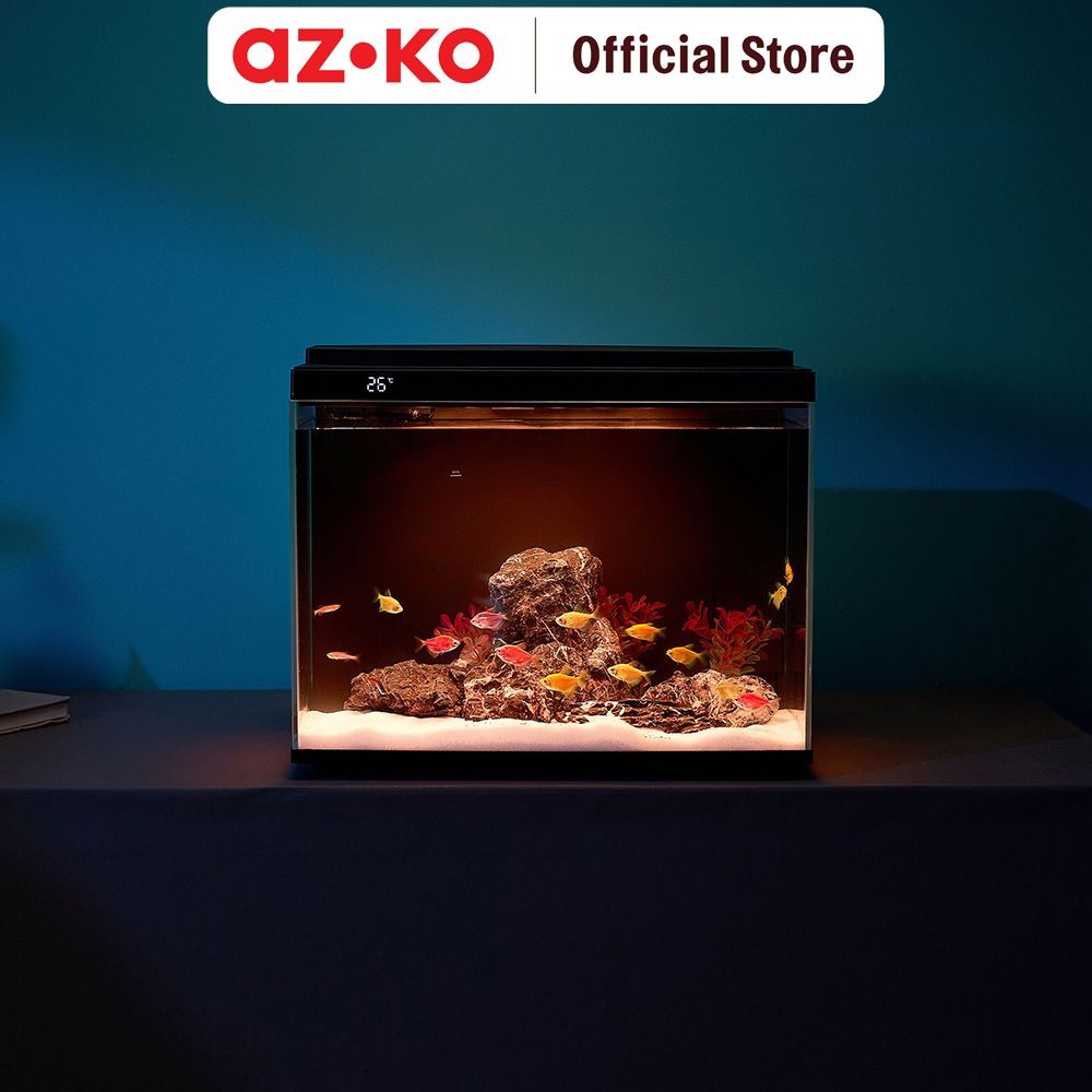 Jual AZKO Krisbow Sync 30 ltr Smart Aquarium Nano With Feeder - Hitam ...