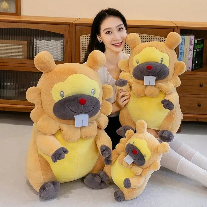 Jual 35/80cm Bidoof Pokemon Plush Toys Large Anime Doll Cute Pillow ...