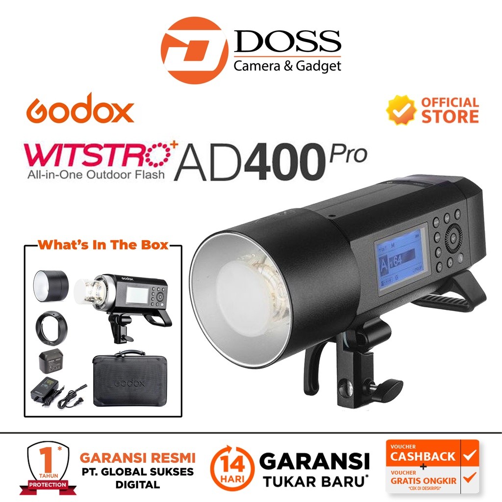 Jual Godox AD400PRO Wistro All-in-1 Outdoor Flash / Godox AD400 Pro ...
