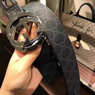 【美品】グッチ　レザーベルト　GG　ゴールド×シルバー　ドッキング　ブラック 4109-1【極希少・美品】GUCCI グッチ ベルト GG柄 総柄 G金具