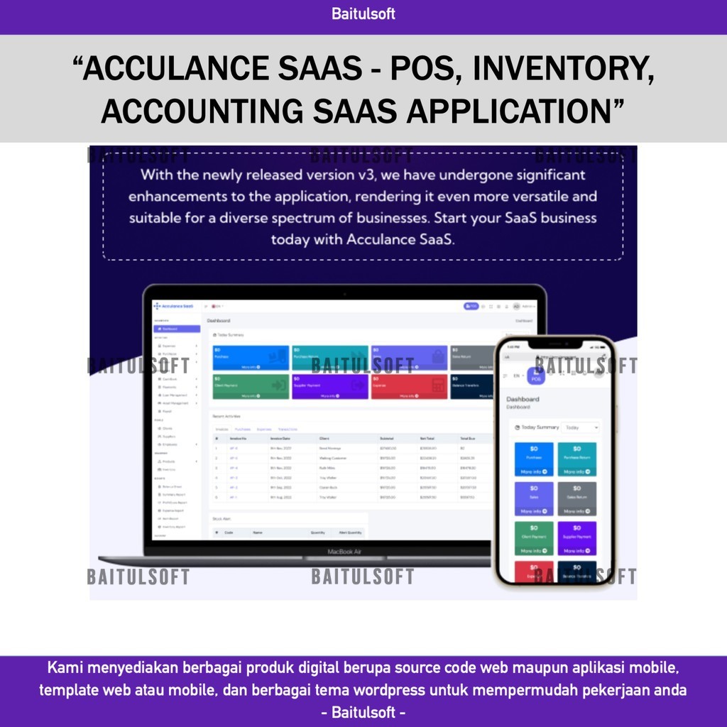 Jual SOURCE CODE APLIKASI WEB ACCULANCE SAAS - POS, INVENTORY ...