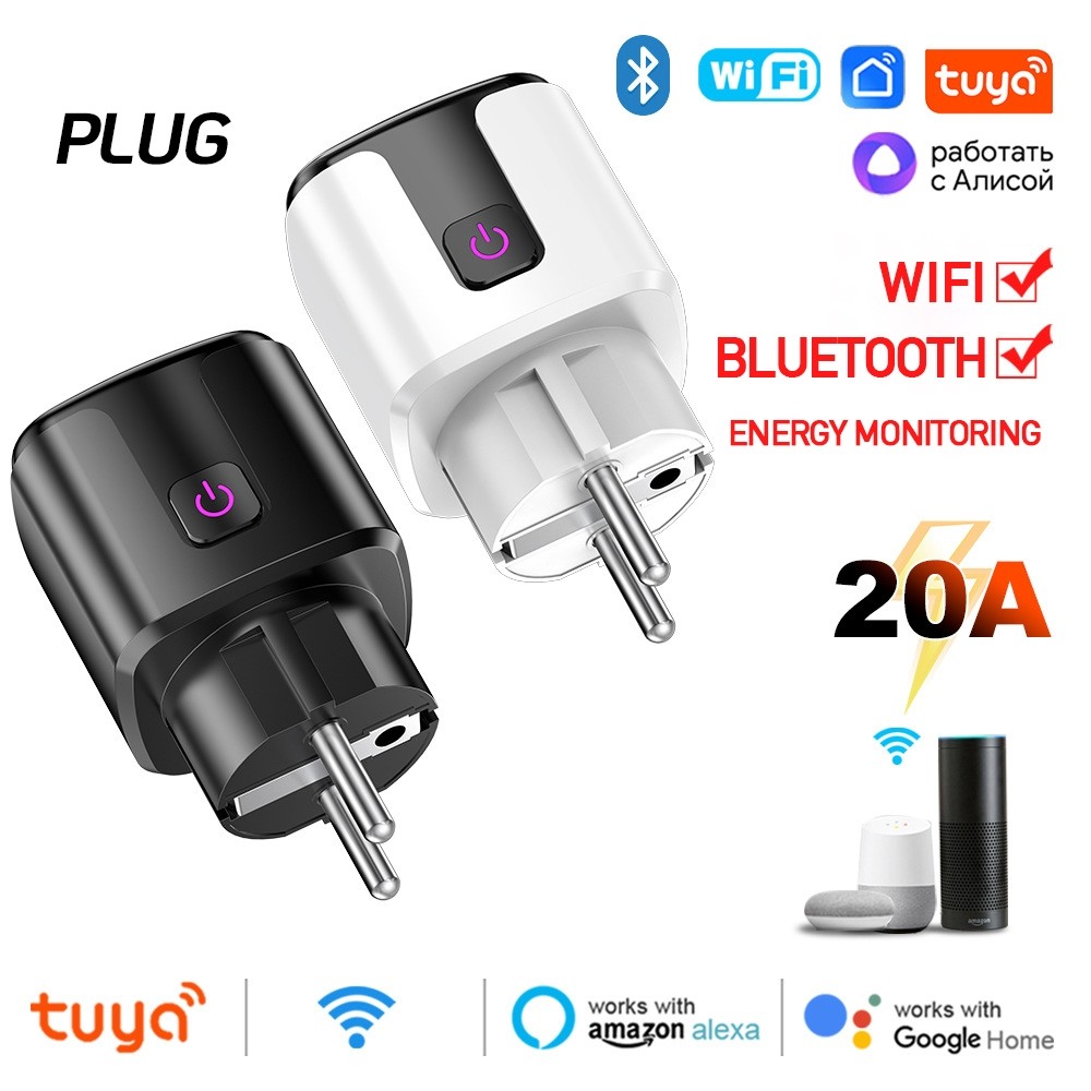 Jual Home WiFi Smart Plug Socket 20A Wireless with Colokan Energy ...