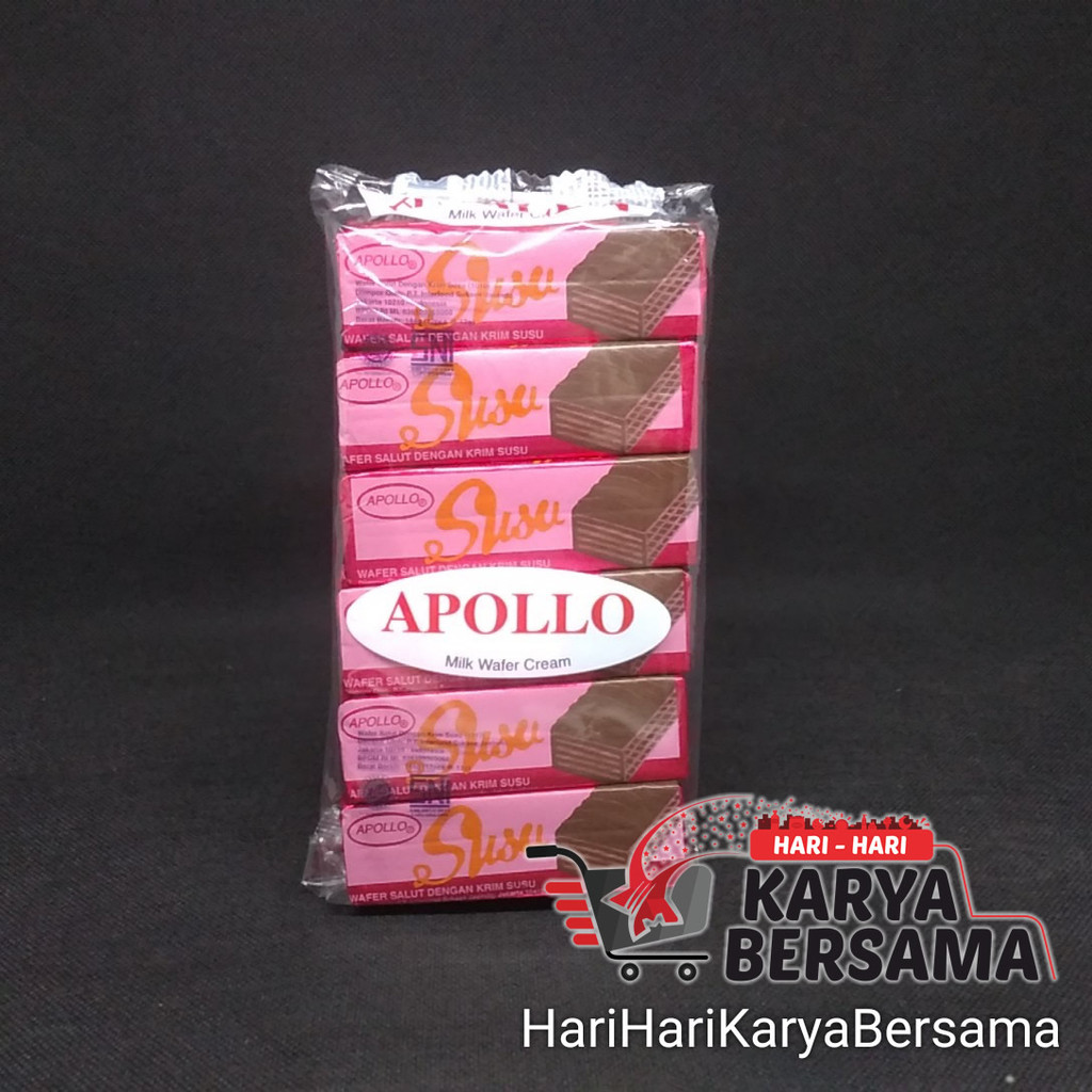 Jual MAKANAN RINGAN APOLLO SUSU WAFER CREAM 12'S X 12GR | Shopee Indonesia