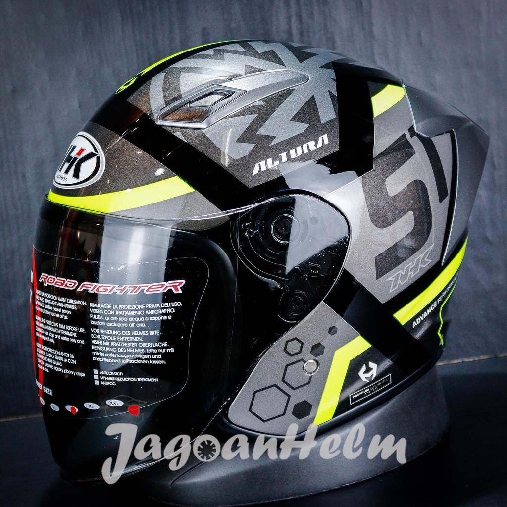 Jual NHK R1 ELITE ALTURA BLACK YELLOW | R-1 SINGLE VISOR | Shopee Indonesia