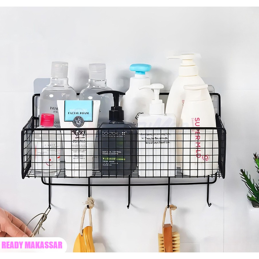 Jual Rak Besi Kamar Mandi Persegi Rak Sabun & Shampo / Rak Gantung ...