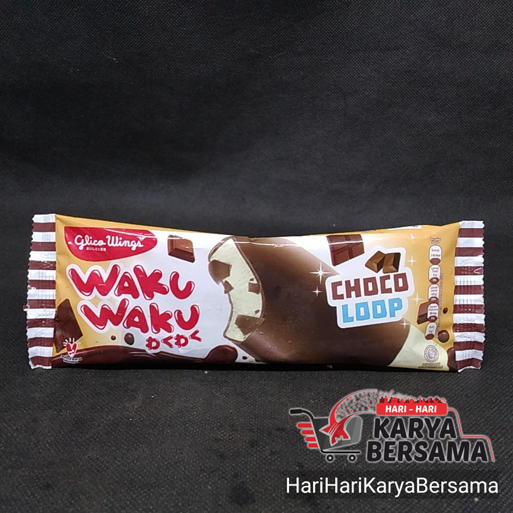 Jual MAKANAN BEKU ES KRIM ICE CREAM GLICO WINGS WAKU WAKU CHOCO LOOP ...