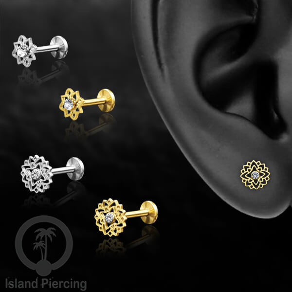 Jual Labret Body Jewelry Tindik Piercing Stainless Helix, Tragus dan ...