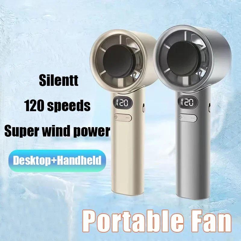Jual Handheld Small Fan 120 High-speed Desktop Fan Adjustable Portable ...
