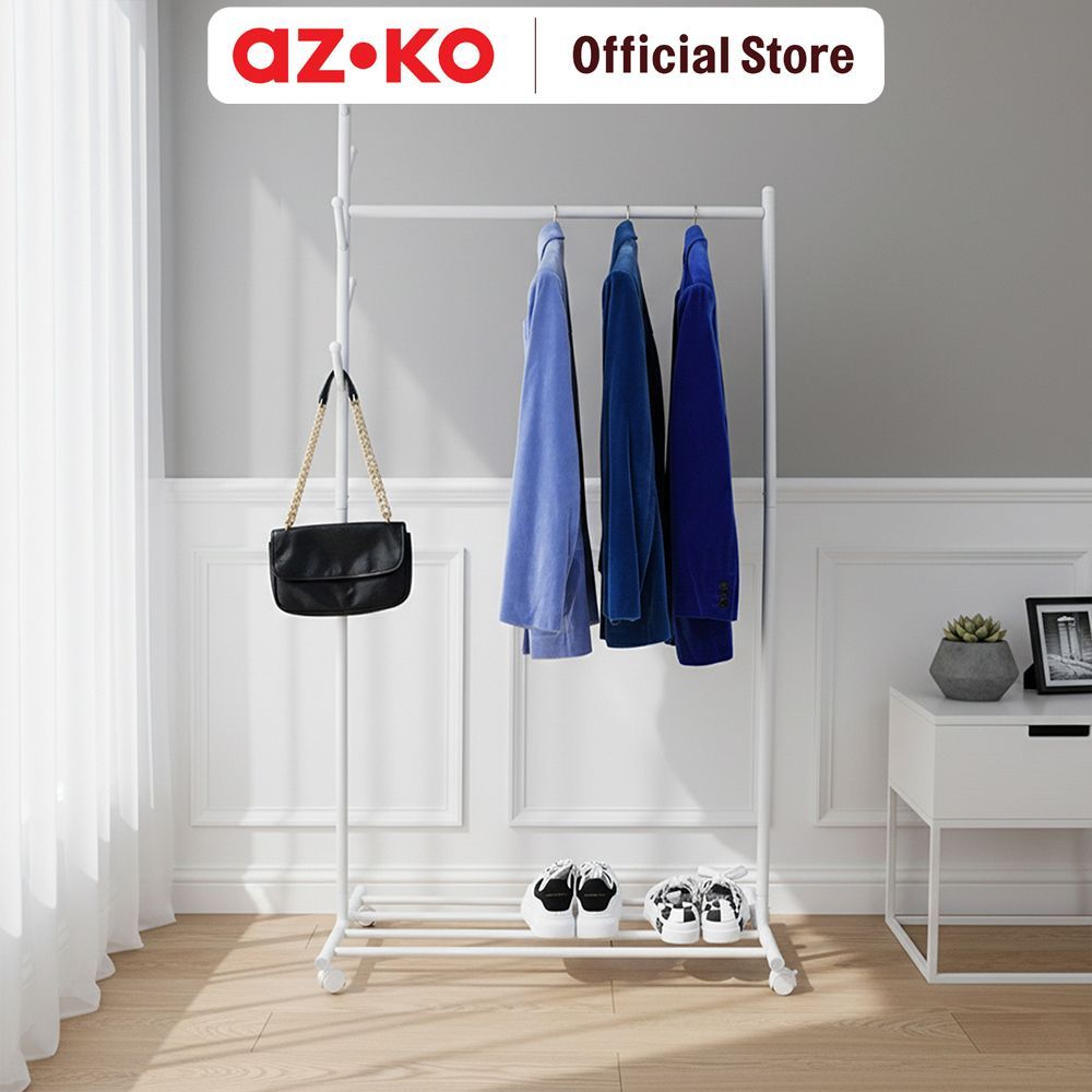 Jual AZKO Stora Alba Gantungan Pakaian Single Dengan Pengait - Putih ...