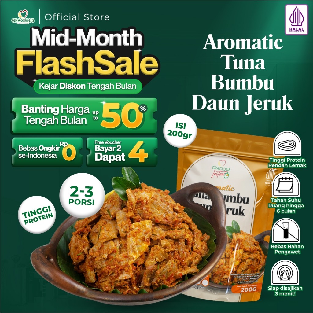 Jual [FLASH SALE] Gracious Aromatic Tuna Bumbu Daun Jeruk (Makanan ...
