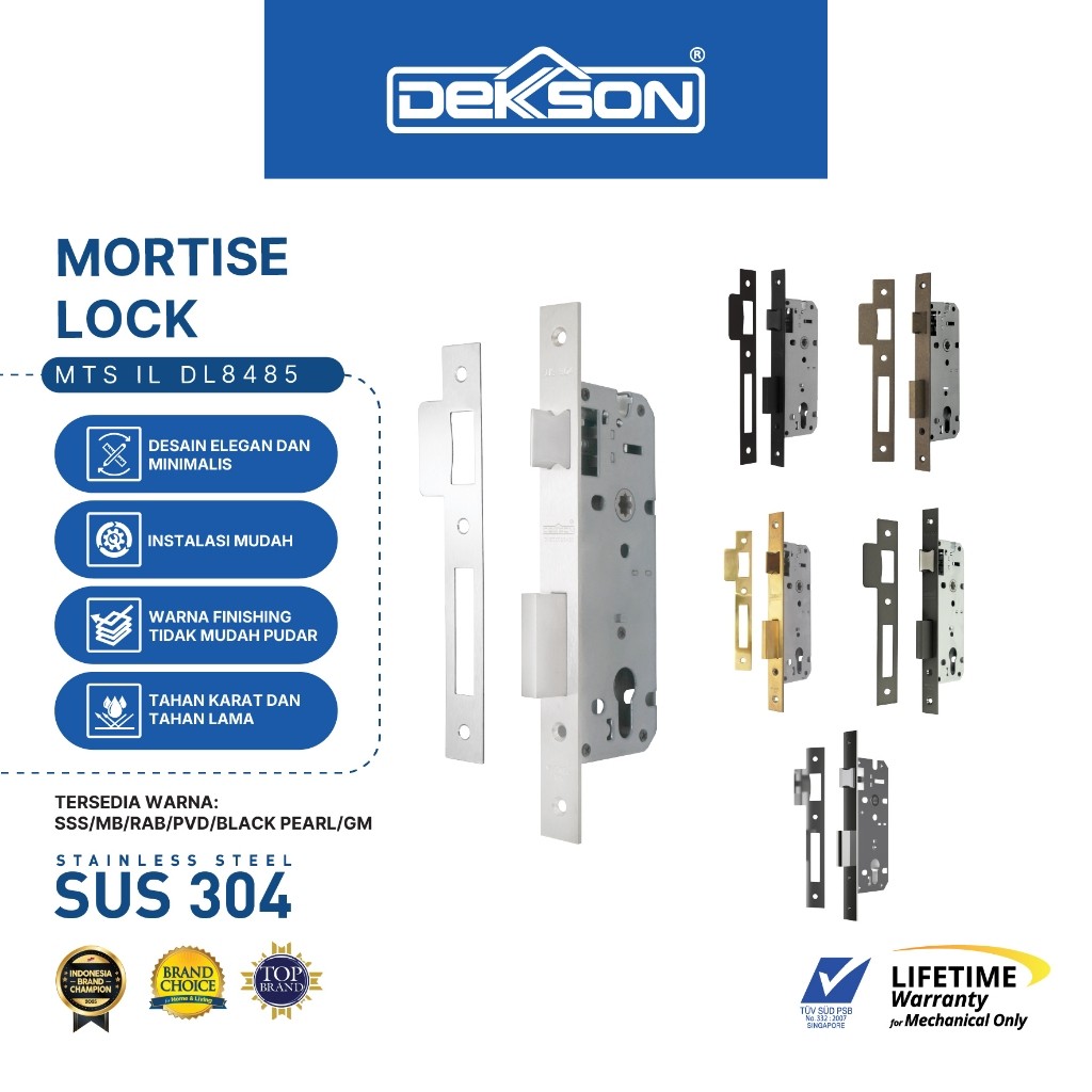 Jual DEKKSON Mortise Lock Interlatch Stainless Steel SUS 304 Rumah ...