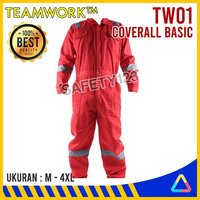 Jual NEW TW01 TeamWork Coverall Baju Kerja Safety Wearpack Terusan ...