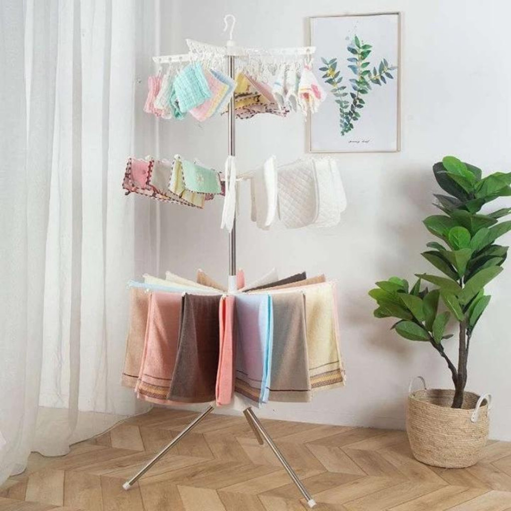 Jual Dreamhome Jemuran Menara Rak Jemuran Baju Lipat Rak Susun Handuk ...