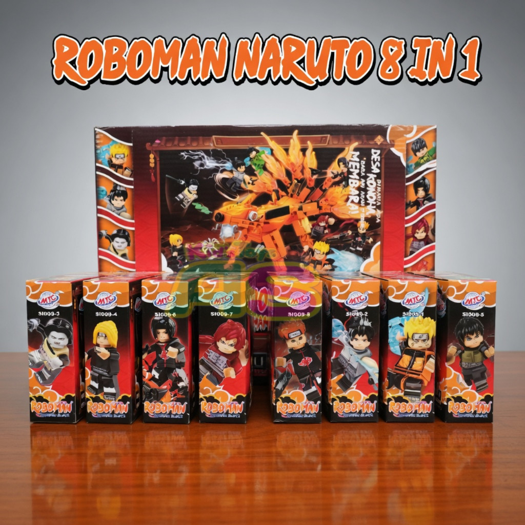 Jual GAM COLLECTION MAINAN ROBOMAN NARUTO 8 IN 1 / MAINAN ROBOMAN ...