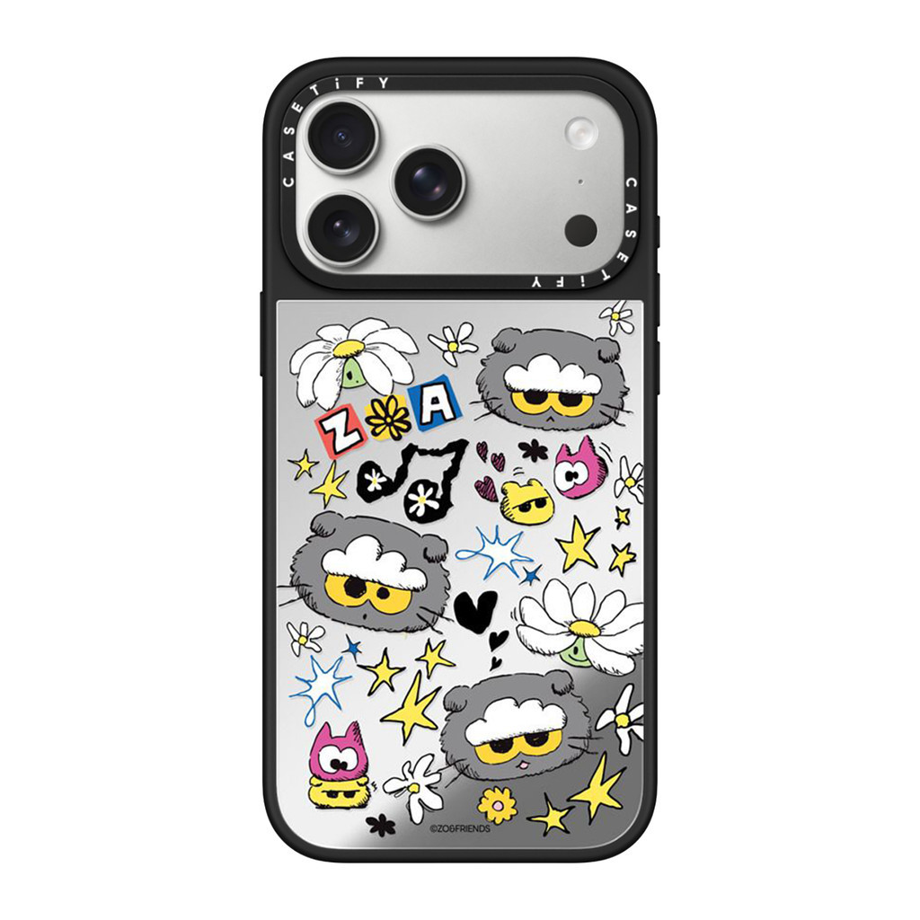 R*様 CASETIFY ZOA Sticker Case iPhone 17p ZO&FRIENDS X CASETiFY ZOA Sticker Card Holder Stand (Mirror