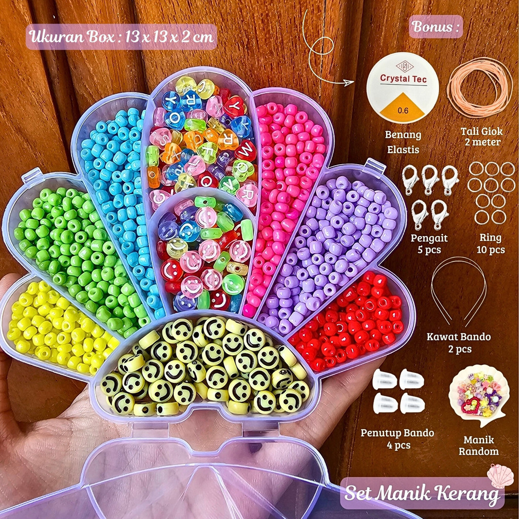 Jual DIY Set Beads Mainan Edukasi Anak Perempuan Manik Manik
