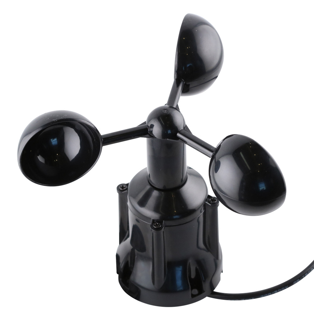 Jual 30m/s Wind Speed Sensor Weather Station Outdoor 3 Cup Anemometer ...