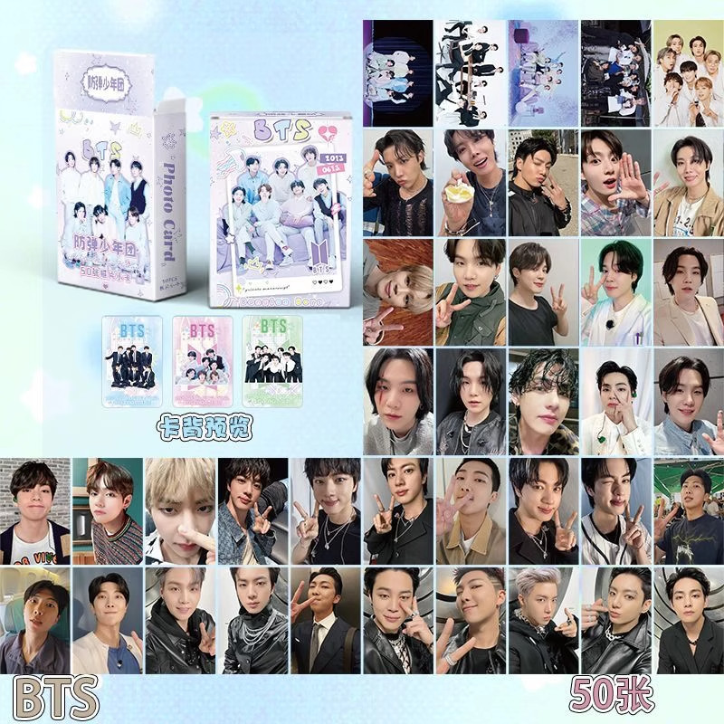 Jual [50Pcs] Hologram Pack Photocard B T S Album Lomo Card Photo