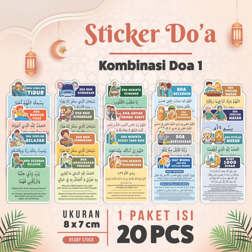 Jual Sticker Doa Anak Muslim – Edukasi Akhlak Islami Sehari-hari ...