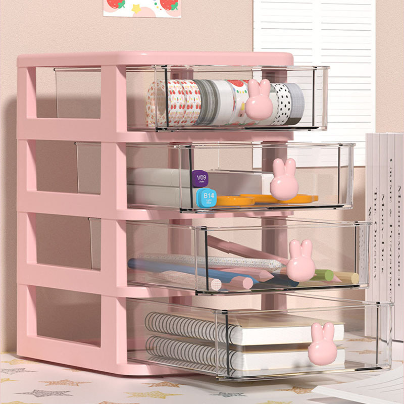 Jual Clear Stacking Drawer Organizer - Multi-Tier PP Storage Box for ...