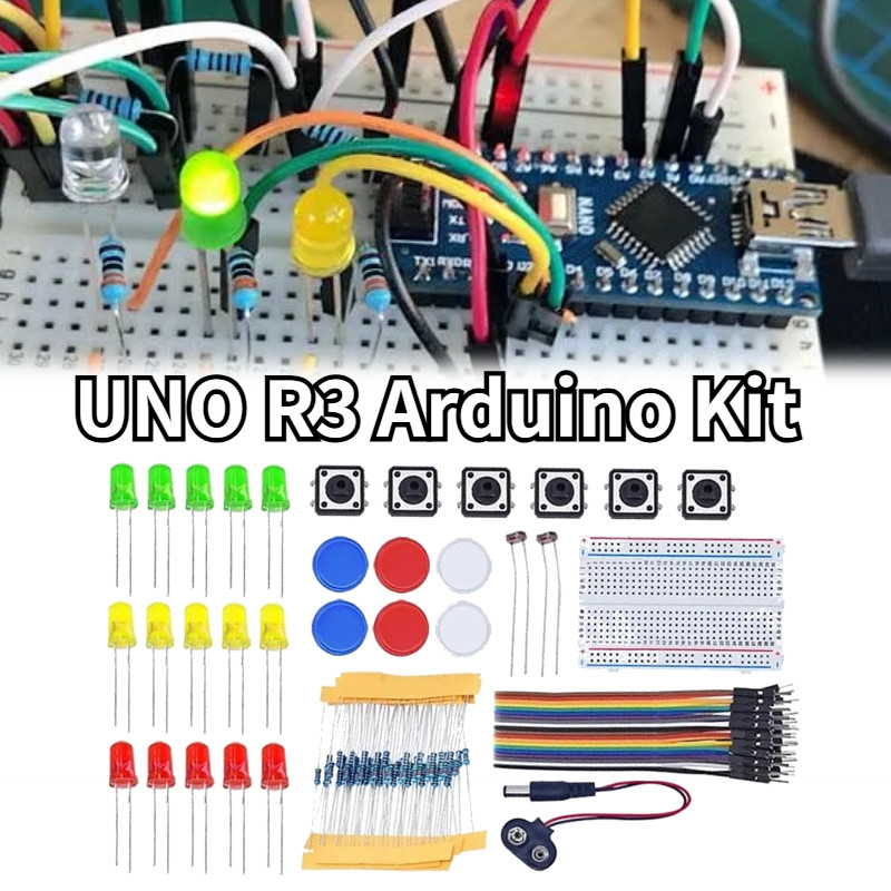 Jual Kit Paket Elemen UNO R3 Arduino Breadboard Starter Kit Led Jumper ...