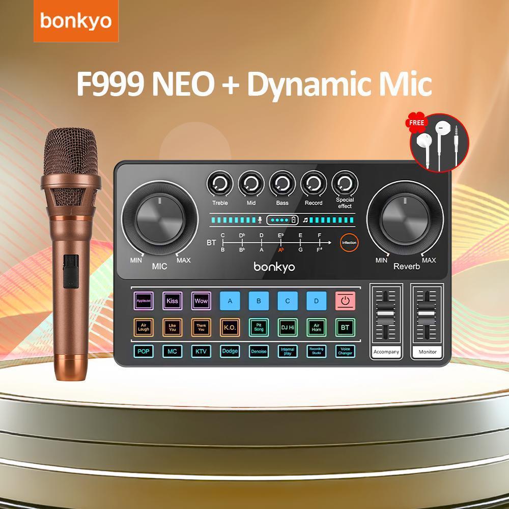 Jual Bonkyo F999NEO Sound Card + Mikrofon Dynamic - 4 Tombol Adjustable ...