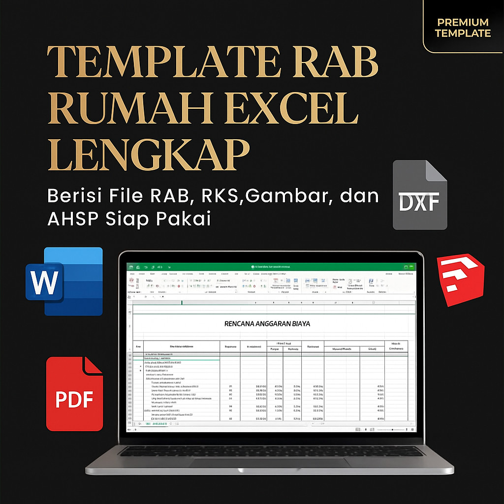 Jual Template RAB Rumah Lengkap Excel + RKS + AHSP + Gambar Kerja ...