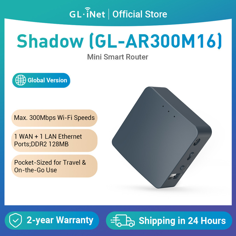 Jual GL.iNet GL-AR300M16 (Shadow) Portable Mini Travel Wireless Pocket ...
