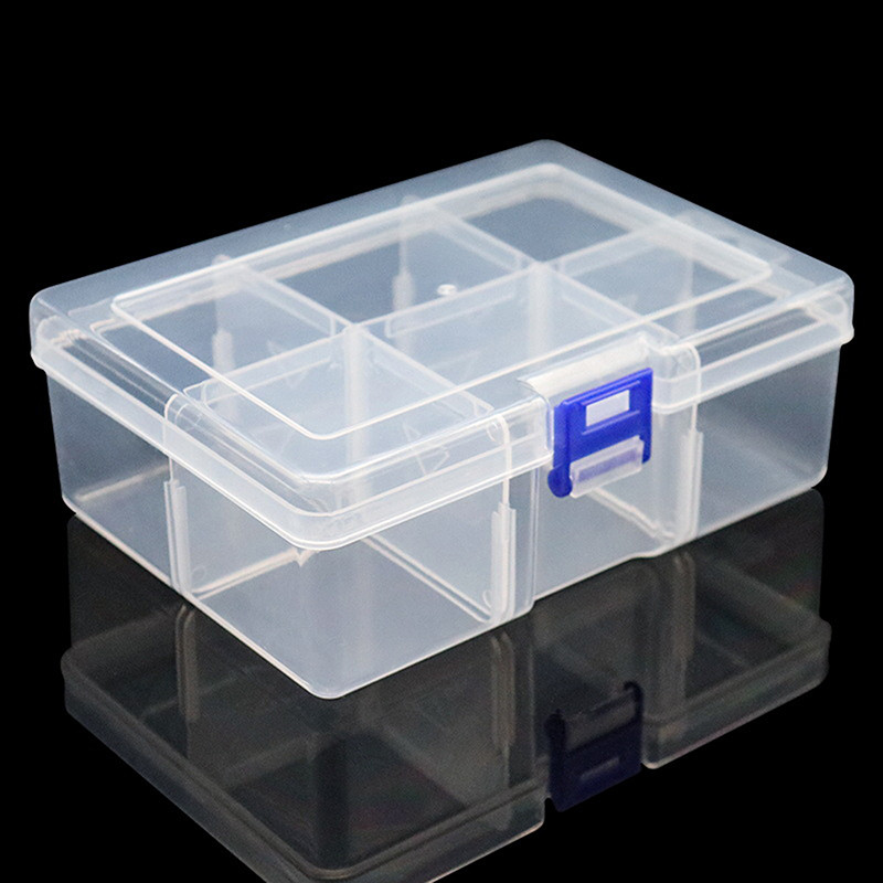 Jual 1PC 6-Grid Plastic Box Removable Storage Box For Tools Jewelry And ...