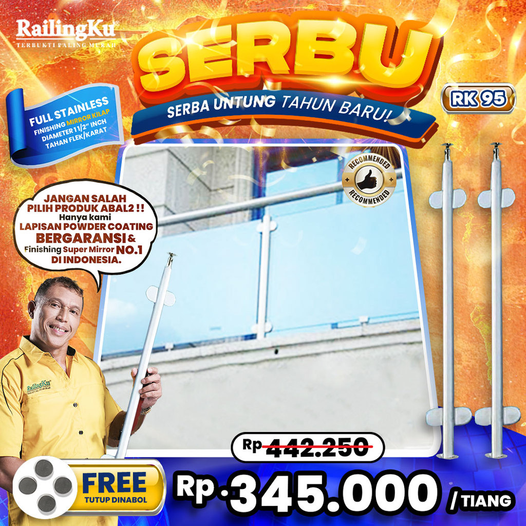 Jual Railing Tangga Stainless Minimalis Tiang Railingku [SERBU!] RK 95 ...
