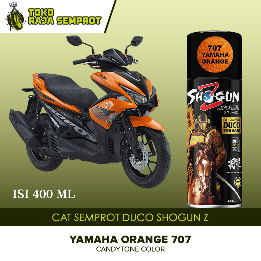 Jual Cat Semprot Motor Pilox Shogun Z Paint Duco Orange Yamaha 707 cat ...